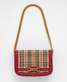 Ensemble, Burberry (British, founded 1856), (a) cashmere, silk, cupro, (b) cotton, nylon, silk, (c, d) suede, leather, polyester, polyamide, plastic (polyurethane, rubber), (e) leather, cotton, polyamide, metal, (f, g) palladium-plated brass, (h) palladium-plated brass, synthetic, (i) palladium-plated brass, British