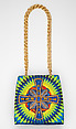 Purse, Gianni Versace (Italian, founded 1978), silk, metal, glass, Italian