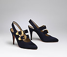 Shoes, Gianni Versace Italian, silk, leather, metal, Italian