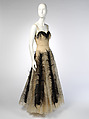 Evening dress, House of Paquin (French, 1891–1956), silk, cotton, fur, French