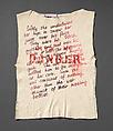 "Give Me Danger" T-shirt, Vivienne Westwood  British, cotton, British