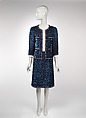 Ensemble, House of Chanel (French, founded 1910), silk, glass, French