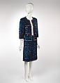Ensemble, House of Chanel (French, founded 1910), silk, glass, French