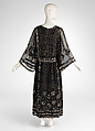 Dress, Attributed to Wiener Werkstätte, silk, silk, metal, crystals, Austrian