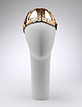 Headdress, cotton, silk, American or European