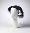 Hat, House of Dior (French, founded 1946), feathers, silk, French