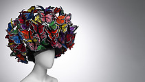 Hat, Philip Treacy (Irish, born 1966), straw, feathers, British