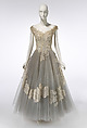 Evening dress, Ann Lowe (American, Clayton, Alabama ca. 1898–1981 Queens, New York), nylon, metallic thread, silk, American