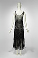 Evening dress, attributed to House of Chanel (French, founded 1910), silk, glass, French