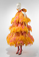 Ensemble, Marc Jacobs (American, founded 1984), (a) silk, ostrich feathers, synthetic fiber; (b) Lurex, lycra; (c, d) plastic (vinyl), leather, American