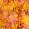 Ensemble, Marc Jacobs (American, founded 1984), (a) silk, ostrich feathers, synthetic fiber; (b) Lurex, lycra; (c, d) plastic (vinyl), leather, American
