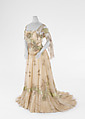 Evening dress, Lucie Monnay (American, born Switzerland, 1861), silk, glass, metallic thread, American