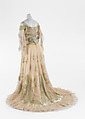 Evening dress, Lucie Monnay (American, born Switzerland, 1861), silk, glass, metallic thread, American