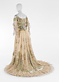 Evening dress, Lucie Monnay (American, born Switzerland, 1861), silk, glass, metallic thread, American