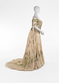Evening dress, Lucie Monnay (American, born Switzerland, 1861), silk, glass, metallic thread, American