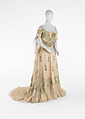 Evening dress, Lucie Monnay (American, born Switzerland, 1861), silk, glass, metallic thread, American