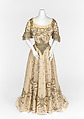 Evening dress, Jeanne Hallée (French, 1870–1924), silk, metallic, glass, French