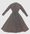 Ensemble, Christian Dior (French, Granville 1905–1957 Montecatini), (a) cotton/rayon/acetate blend
(b) straw
(c–f) metal, French