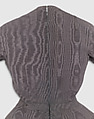 Ensemble, Christian Dior (French, Granville 1905–1957 Montecatini), (a) cotton/rayon/acetate blend
(b) straw
(c–f) metal, French