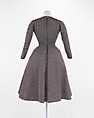 Ensemble, Christian Dior (French, Granville 1905–1957 Montecatini), (a) cotton/rayon/acetate blend
(b) straw
(c–f) metal, French