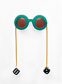 Sunglasses, Patrick Kelly American, plastic, metal, American