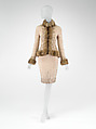 Ensemble, House of Chanel (French, founded 1910), wool, silk, fur (fox) , plastic, glass, metal, French