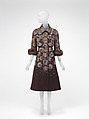 Coat dress, House of Chanel (French, founded 1910), wool, metal, fur, French