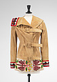Jacket, House of Dior French, leather, wood, metal, French