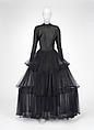 Evening dress, House of Lanvin (French, founded 1889), silk, cotton, French