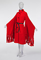 Coat, Pierre Cardin (French (born Italy), San Biagio di Callalta 1922–2020 Neuilly), wool, acetate, leather, French