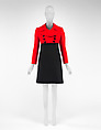 Ensemble, Traina-Norell  American, wool, silk, metal, American