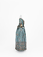Court dress, silk, metallic thread, British