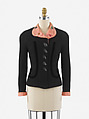 Suit, Schiaparelli (French, founded 1927), rayon, silk, plastic (cellulose acetate, cellulose nitrate), French