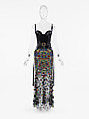Ensemble, Alexander McQueen (British, founded 1992), (a) leather, (b) leather, (c) nylon, viscose, polyester, plastic, glass, metal, silk, (c) brass, glass, pearl, (d, e) brass, glass, (f) brass, glass, (g) brass, glass, (h) brass, glass, (i) brass, glass, (j) brass, glass, (k, l) nylon, elastane, British