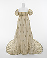 Evening dress, cotton, metallic thread, French