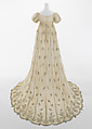 Evening dress, cotton, metallic thread, French