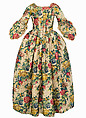 Robe à l’anglaise, silk, linen, British