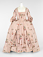 Robe à la française, silk, wool, linen, British