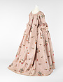 Robe à la française, silk, wool, linen, British
