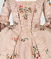 Robe à la française, silk, wool, linen, British