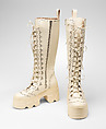 Ensemble, Simone Rocha (British, founded 2010), silk, cotton, leather, plastic, Irish
