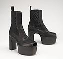 Ensemble, Rick Owens (American, born 1961), (a) cupro, elastane, (b) cupro, elastane, cotton, (c) nylon, (d, e) leather, rubber, American