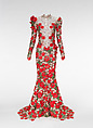 Evening dress, Ronald van der Kemp (Dutch, born 1964), cotton, polyester, silk, Dutch