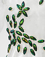 Dress, Dauphinette (American, founded 2018), silk, beetles (Jewel beetle, Sternocera aequisignata), metal, American