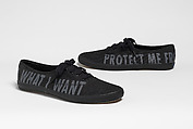 Shoes, Jenny Holzer (American, born Gallipolis, Ohio, 1950), cotton, rubber, American