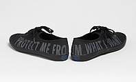 Shoes, Jenny Holzer (American, born Gallipolis, Ohio, 1950), cotton, rubber, American
