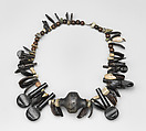 Necklace, Louise Nevelson (American (born Ukraine), Kiev 1899–1988 New York), wood, stone, horn, American