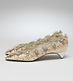 Wedding shoes, House of Dior (French, founded 1946), silk, leather, nylon, glass, metallic thread, French