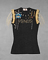 "Venus" T-shirt, Vivienne Westwood British, cotton, tin, brass, horsehair, rubber, British