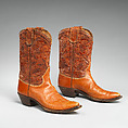 Cowboy boots, leather, American